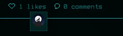 Interface affichant une liste de likes vide ou statique